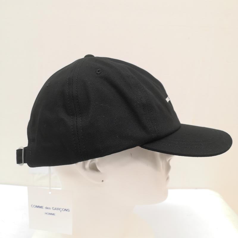 コムデギャルソンオム COMME des GARCONS HOMME 帽子 キャップ HN-K601-051-1-1 刺繍ロゴ バックストラップ コットンサージ キャップ 黒 / ブラック / black メンズ USED 古着 中古 50168520