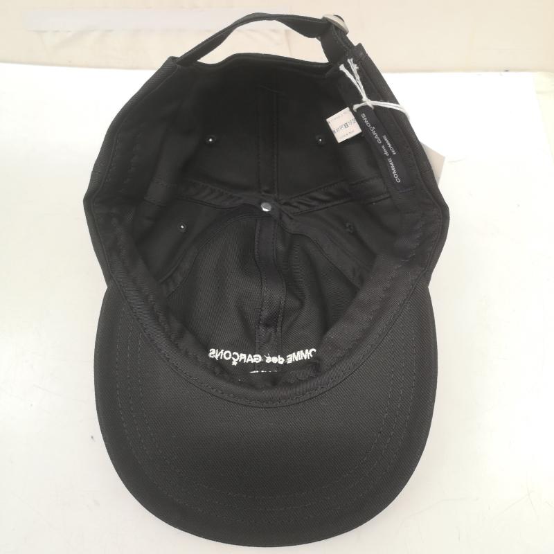 コムデギャルソンオム COMME des GARCONS HOMME 帽子 キャップ HN-K601-051-1-1 刺繍ロゴ バックストラップ コットンサージ キャップ 黒 / ブラック / black メンズ USED 古着 中古 50168520