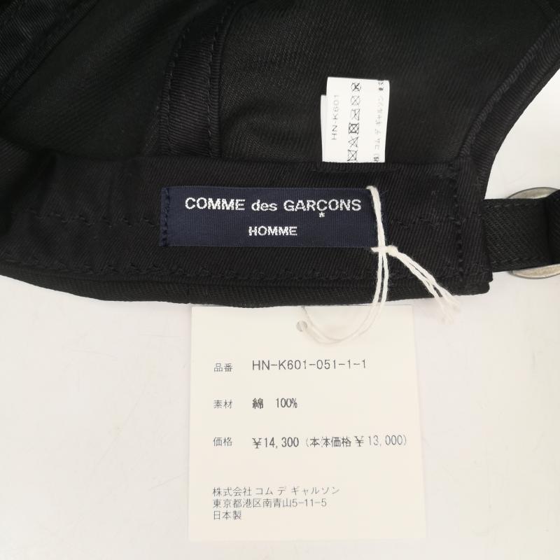 コムデギャルソンオム COMME des GARCONS HOMME 帽子 キャップ HN-K601-051-1-1 刺繍ロゴ バックストラップ コットンサージ キャップ 黒 / ブラック / black メンズ USED 古着 中古 50168520