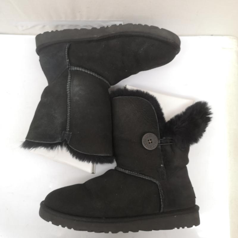 アグ UGG シューズ シューズ 5803 BAILY BUTTON ベイリーボタン ムートンブーツ ボア 25.0cm 黒 / ブラック / black レディース USED 古着 中古 50168524