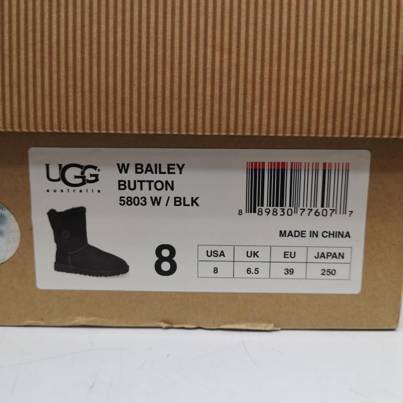 アグ UGG シューズ シューズ 5803 BAILY BUTTON ベイリーボタン ムートンブーツ ボア 25.0cm 黒 / ブラック / black レディース USED 古着 中古 50168524