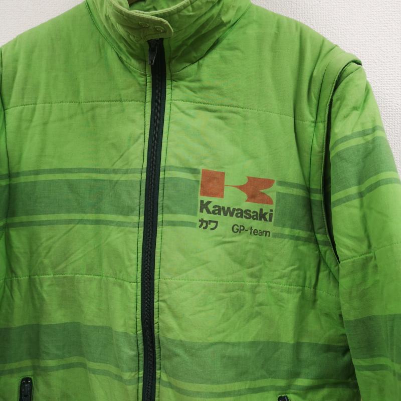 古着 USED ジャケット、上着 ジャンパー、ブルゾン Kawasaki 80s ベルギー製 2WAY スキー レーシング ジャケット L 緑 / グリーン / green X 薄緑 / ライトグリーン / メンズ USED 古着 中古 50168532