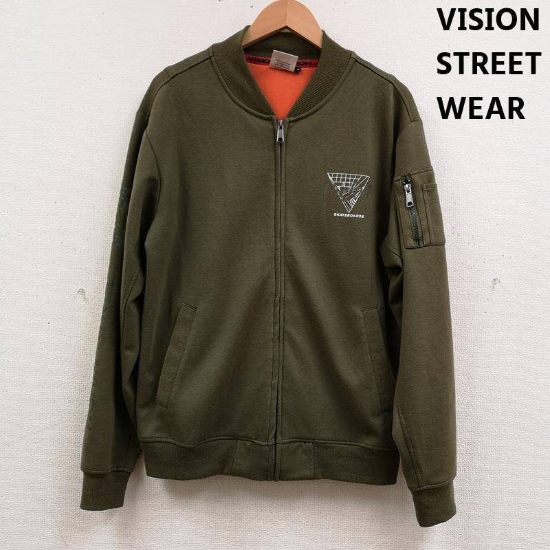 ヴィジョン ストリート ウェア VISION STREET WEAR ジャケット、上着 ジャンパー、ブルゾン スケートボード MA-1 スウェット ジップアップ ジャケット 7323180-1 M カーキ / カーキ / khaki メンズ USED 古着 中古 50168533