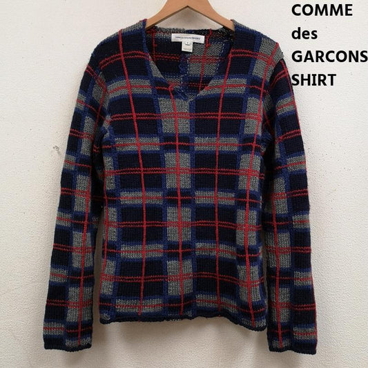 コムデギャルソンシャツ COMME des GARCONS SHIRT ニット、セーター 長袖 タータンチェック カットオフ Vネック ニット セーター XS マルチカラー / マルチカラー / multicolor メンズ USED 古着 中古 50168536