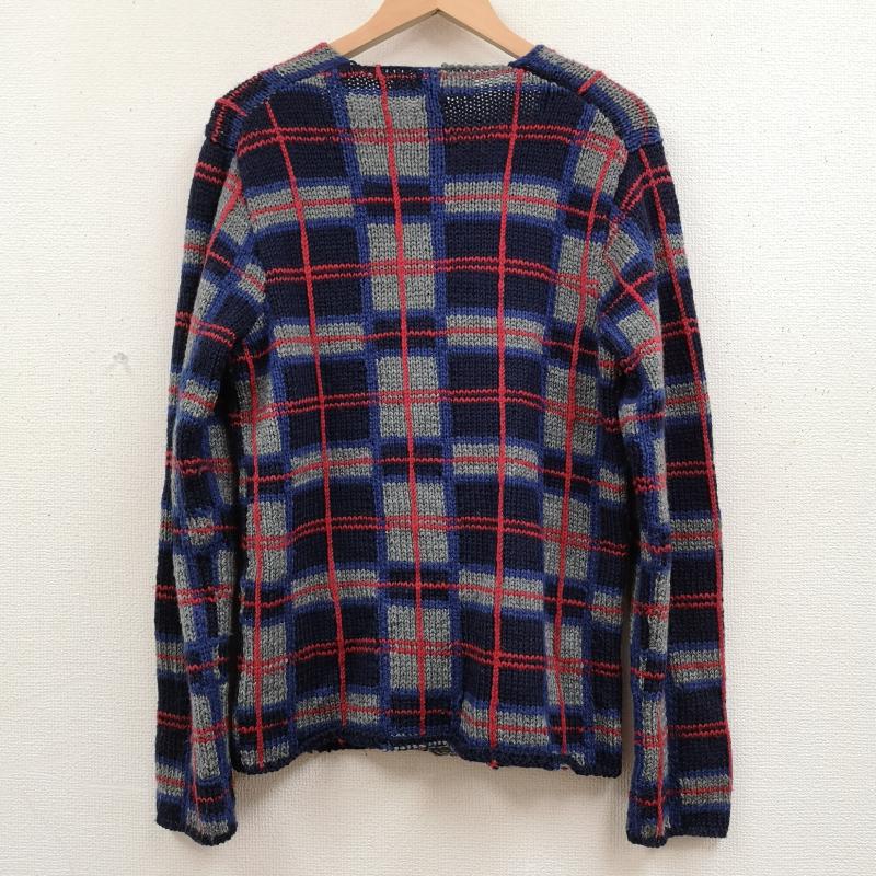 コムデギャルソンシャツ COMME des GARCONS SHIRT ニット、セーター 長袖 タータンチェック カットオフ Vネック ニット セーター XS マルチカラー / マルチカラー / multicolor メンズ USED 古着 中古 50168536