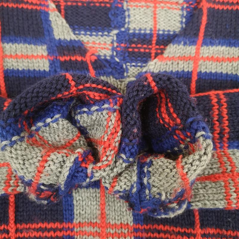 コムデギャルソンシャツ COMME des GARCONS SHIRT ニット、セーター 長袖 タータンチェック カットオフ Vネック ニット セーター XS マルチカラー / マルチカラー / multicolor メンズ USED 古着 中古 50168536