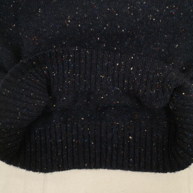 コムデギャルソンオム COMME des GARCONS HOMME ニット、セーター 長袖 日本製 2008AW ネップ加工 Vネック ニット セーター S 紺 / ネイビー / navy メンズ USED 古着 中古 50168537