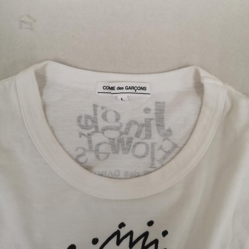 コムデギャルソン COMME des GARCONS Tシャツ 半袖 日本製 2009AW 草間彌生 YAYO IKUSAMA 半袖 Tシャツ S/S TEE L 白 / ホワイト / white メンズ USED 古着 中古 50168538