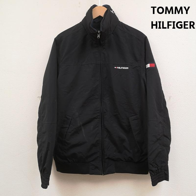 トミーヒルフィガー TOMMY HILFIGER ジャケット、上着 ジャンパー、ブルゾン フラッグロゴ ロゴ刺繡 裏地メッシュ ナイロン ジャケット M 黒 / ブラック / black メンズ USED 古着 中古 50168540