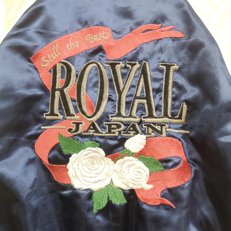古着 USED ジャケット、上着 ジャンパー、ブルゾン Royal Jean リバーシブル 薔薇 ローズ 花 フラワー スカジャン スーベニア ジャケット 3 青 / ブルー / blue X 紫 / パープル / purple メンズ USED 古着 中古 50168541