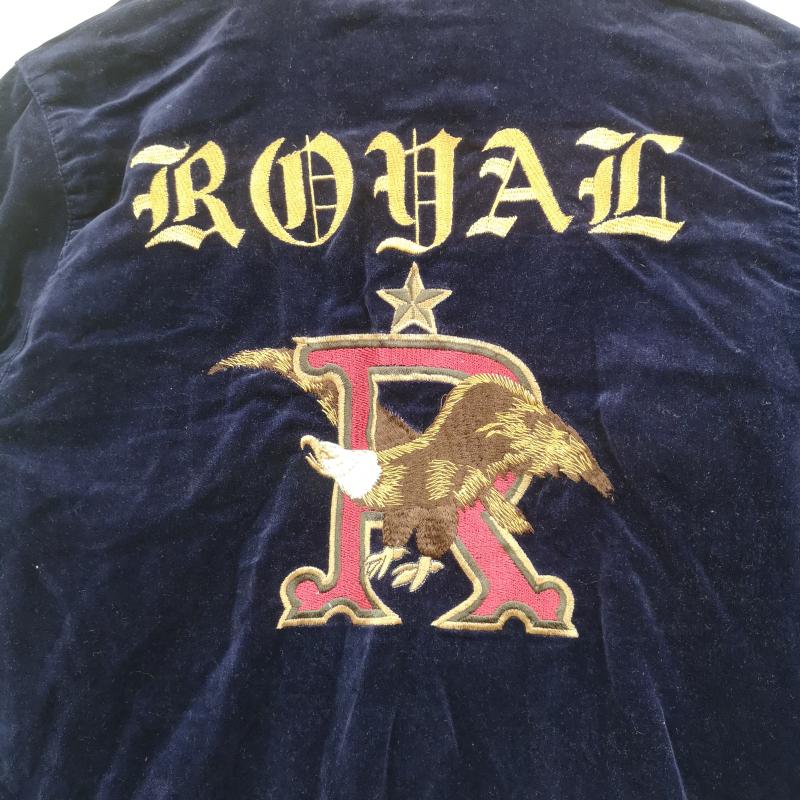 古着 USED ジャケット、上着 ジャンパー、ブルゾン Royal Jean リバーシブル 薔薇 ローズ 花 フラワー スカジャン スーベニア ジャケット 3 青 / ブルー / blue X 紫 / パープル / purple メンズ USED 古着 中古 50168541