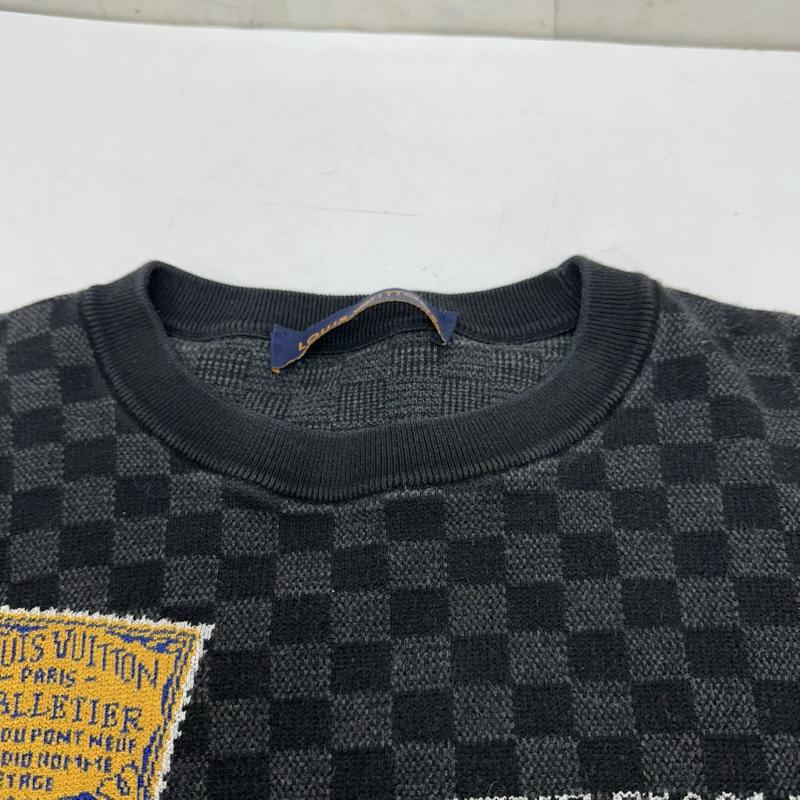 ルイヴィトン LOUIS VUITTON ニット、セーター 半袖 25AW ダミエ 総柄 シグネチャー ニット RM252MM UQH HTN10W M 黒 / ブラック / black メンズ USED 古着 中古 50168544