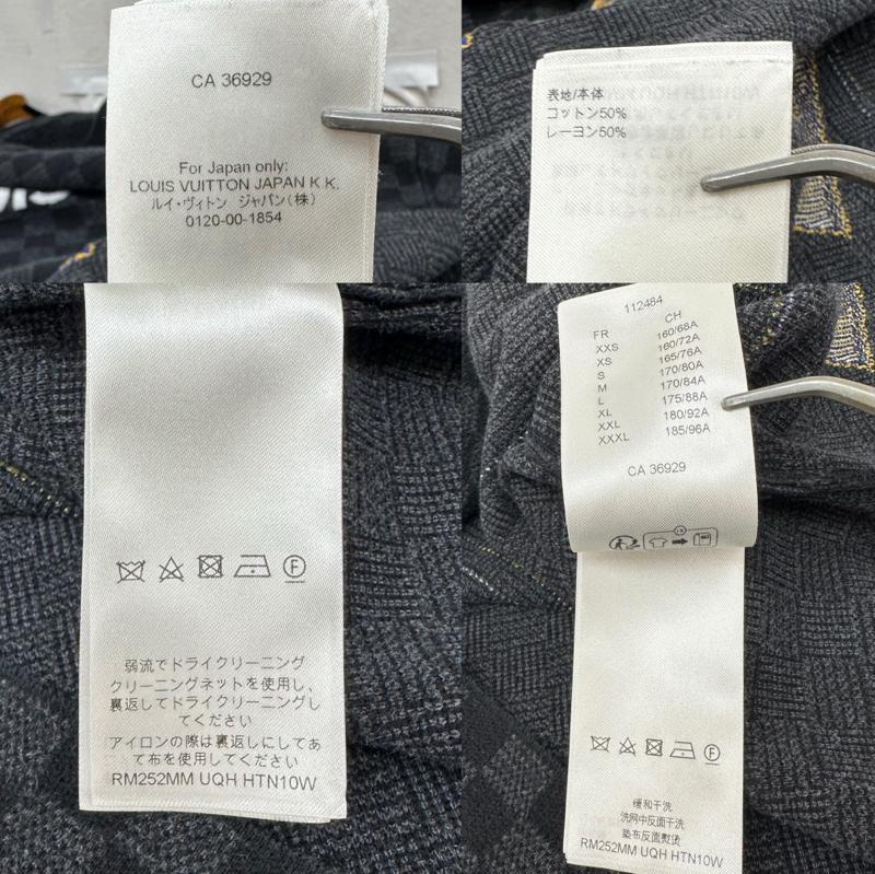 ルイヴィトン LOUIS VUITTON ニット、セーター 半袖 25AW ダミエ 総柄 シグネチャー ニット RM252MM UQH HTN10W M 黒 / ブラック / black メンズ USED 古着 中古 50168544