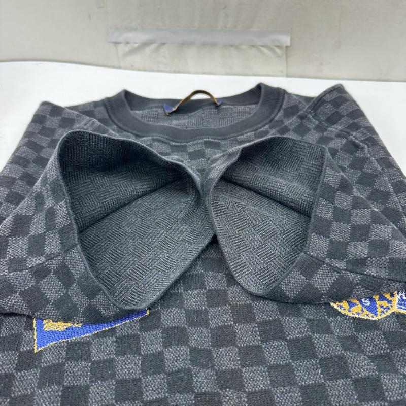 ルイヴィトン LOUIS VUITTON ニット、セーター 半袖 25AW ダミエ 総柄 シグネチャー ニット RM252MM UQH HTN10W M 黒 / ブラック / black メンズ USED 古着 中古 50168544