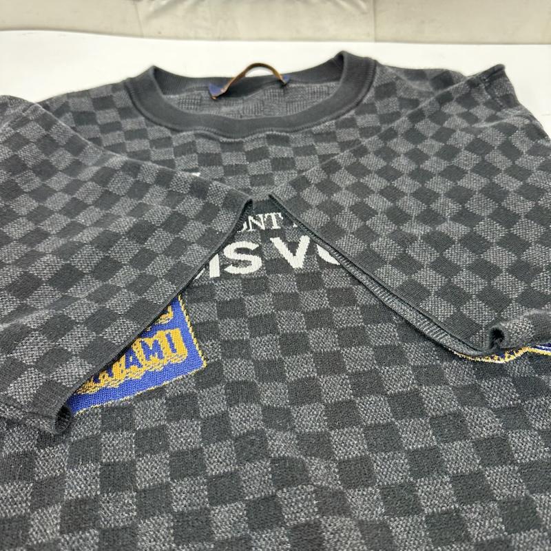 ルイヴィトン LOUIS VUITTON ニット、セーター 半袖 25AW ダミエ 総柄 シグネチャー ニット RM252MM UQH HTN10W M 黒 / ブラック / black メンズ USED 古着 中古 50168544