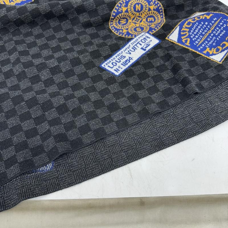ルイヴィトン LOUIS VUITTON ニット、セーター 半袖 25AW ダミエ 総柄 シグネチャー ニット RM252MM UQH HTN10W M 黒 / ブラック / black メンズ USED 古着 中古 50168544