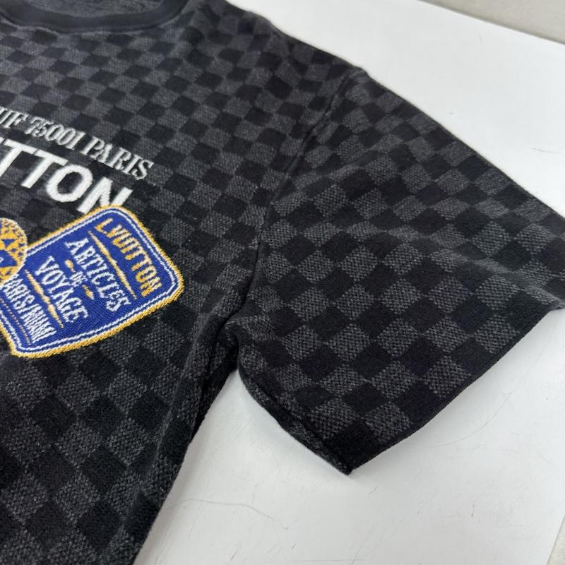 ルイヴィトン LOUIS VUITTON ニット、セーター 半袖 25AW ダミエ 総柄 シグネチャー ニット RM252MM UQH HTN10W M 黒 / ブラック / black メンズ USED 古着 中古 50168544