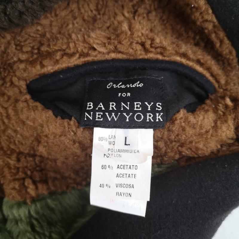 バーニーズ ニューヨーク BARNEYS NEWYORK ジャケット、上着 ジャンパー、ブルゾン イタリア製 裏地ボア ジップアップ ウール ジャケット L 黒 / ブラック / black メンズ USED 古着 中古 50168545