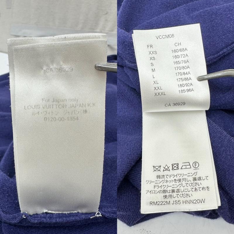 ルイヴィトン LOUIS VUITTON Tシャツ 半袖 22AW グラフィック ロゴ ニット Tシャツ RM222M JS5 HNN20W M 紺 / ネイビー / navy メンズ USED 古着 中古 50168547