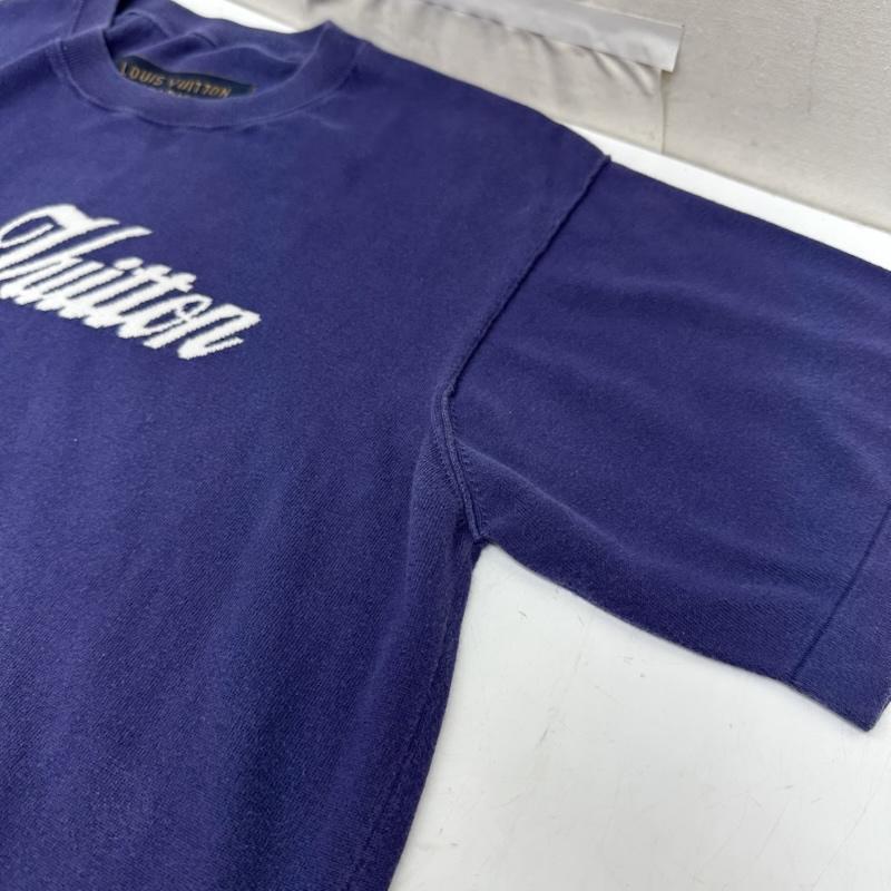 ルイヴィトン LOUIS VUITTON Tシャツ 半袖 22AW グラフィック ロゴ ニット Tシャツ RM222M JS5 HNN20W M 紺 / ネイビー / navy メンズ USED 古着 中古 50168547