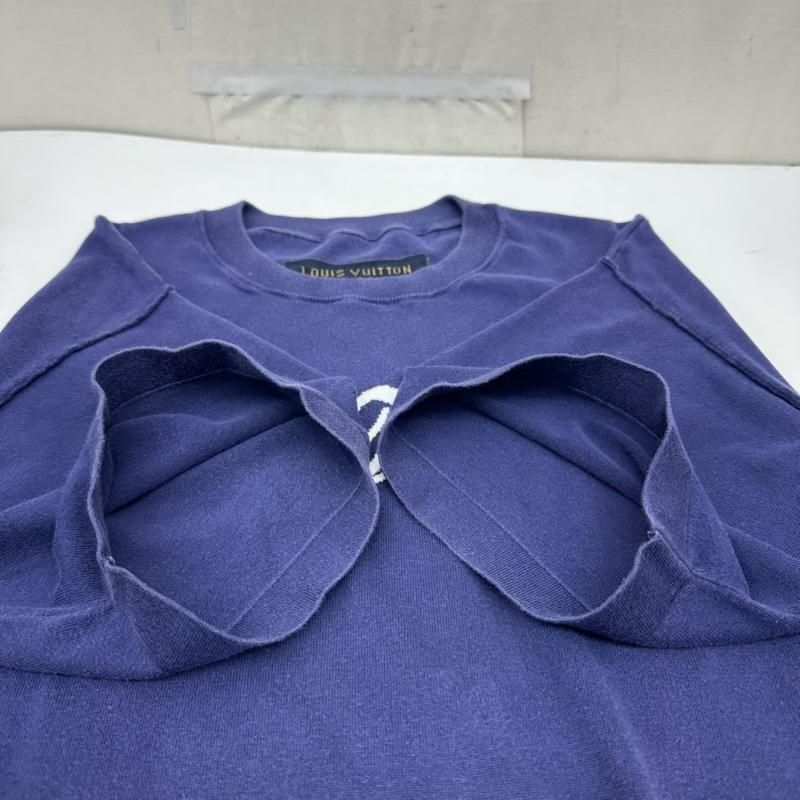 ルイヴィトン LOUIS VUITTON Tシャツ 半袖 22AW グラフィック ロゴ ニット Tシャツ RM222M JS5 HNN20W M 紺 / ネイビー / navy メンズ USED 古着 中古 50168547