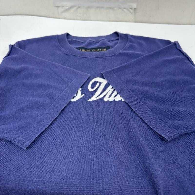 ルイヴィトン LOUIS VUITTON Tシャツ 半袖 22AW グラフィック ロゴ ニット Tシャツ RM222M JS5 HNN20W M 紺 / ネイビー / navy メンズ USED 古着 中古 50168547