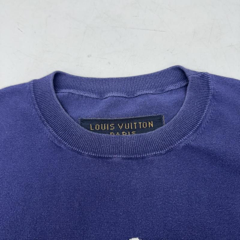 ルイヴィトン LOUIS VUITTON Tシャツ 半袖 22AW グラフィック ロゴ ニット Tシャツ RM222M JS5 HNN20W M 紺 / ネイビー / navy メンズ USED 古着 中古 50168547
