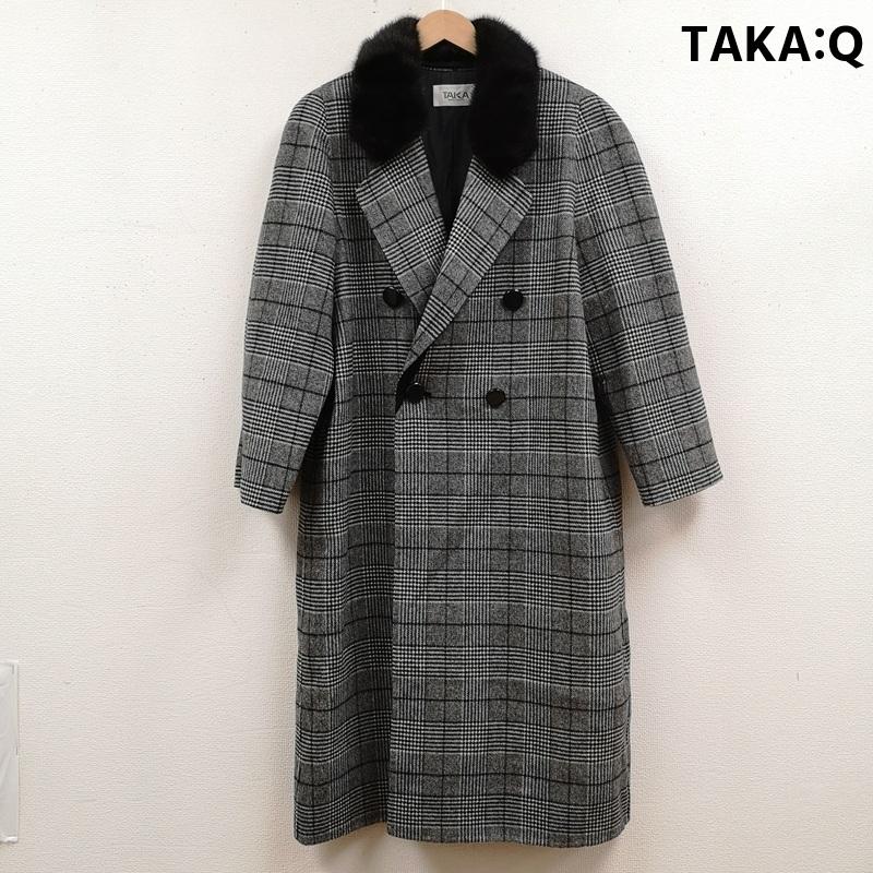 タカキュー TAKA:Q コート コート一般 日本製 グレンチェック柄 ダブルブレスト ロング コート FREE マルチカラー / マルチカラー / multicolor レディース USED 古着 中古 50168548