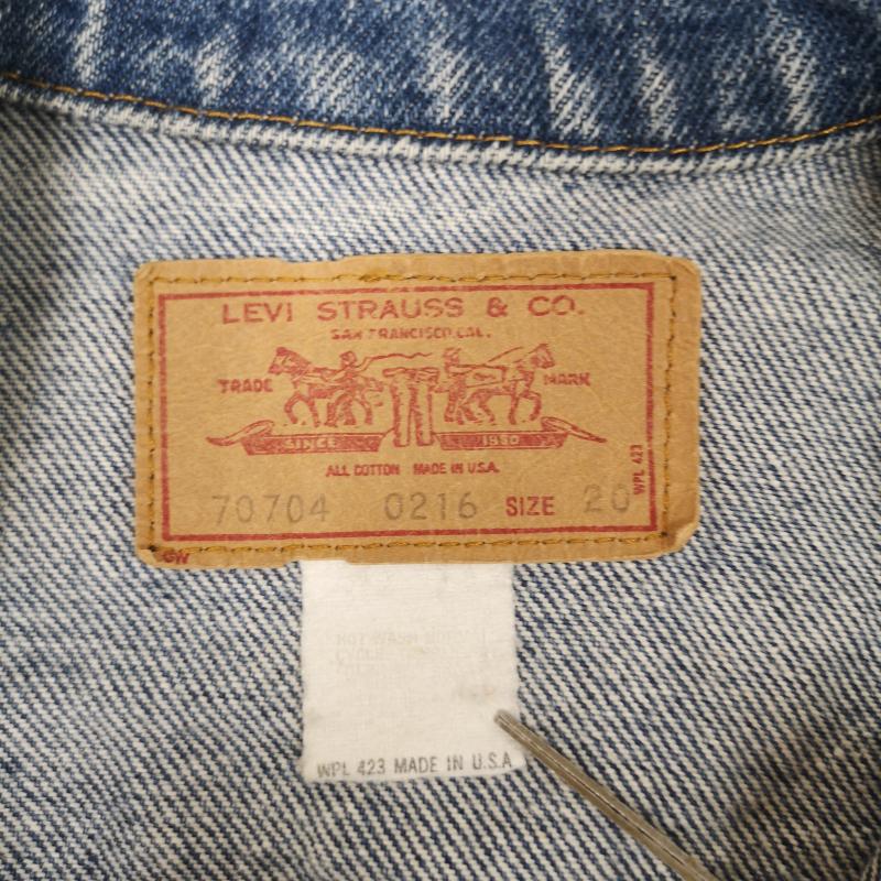リーバイストラウスアンドコー Levi Strauss & co. ジャケット、上着 ジャンパー、ブルゾン USA製 4thタイプ デニム トラッカー ジャケット Ｇジャン 70704-0216 - インディゴ / インディゴ / Indigo メンズ USED 古着 中古 50168549