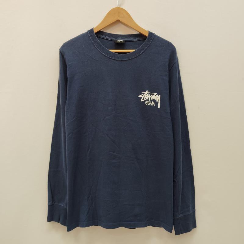 ステューシー STUSSY Tシャツ 長袖 ロンT ショーンフォント GUAM バック ロゴ S 紺 / ネイビー / navy メンズ USED 古着 中古 50168553