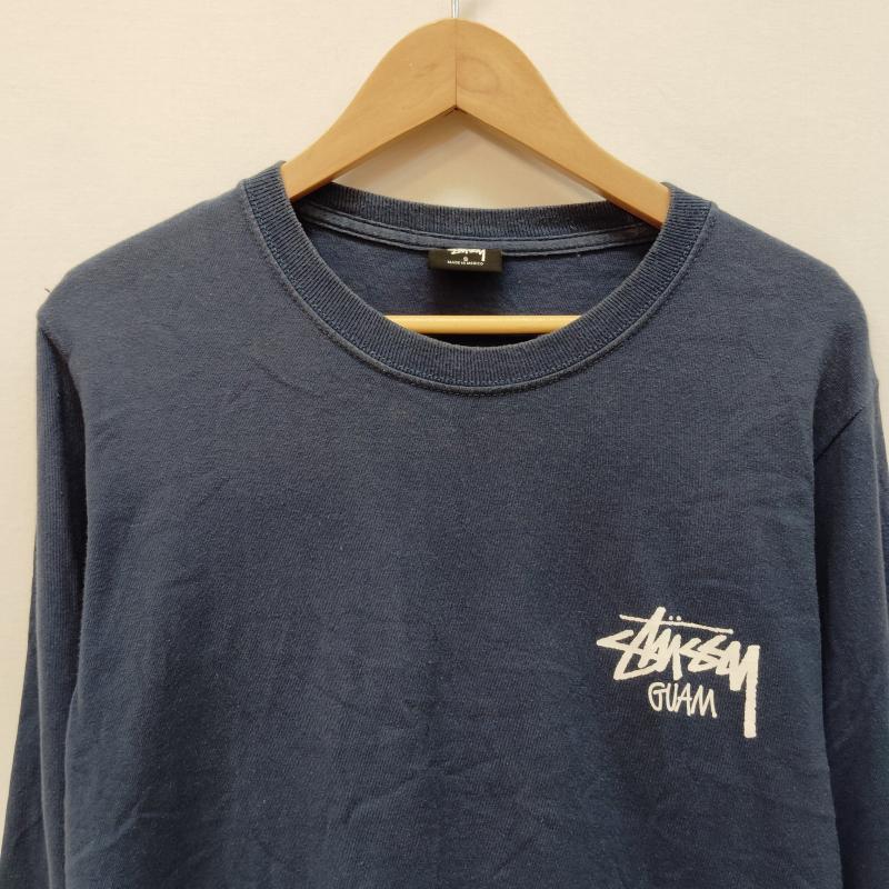 ステューシー STUSSY Tシャツ 長袖 ロンT ショーンフォント GUAM バック ロゴ S 紺 / ネイビー / navy メンズ USED 古着 中古 50168553