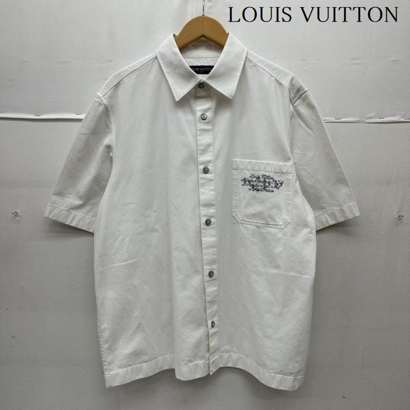 ルイヴィトン LOUIS VUITTON シャツ、ブラウス 半袖 NIGO エンベリッシュド 刺繍 コットン シャツ RM252M IKE HTS76W M 白 / ホワイト / white メンズ USED 古着 中古 50168554