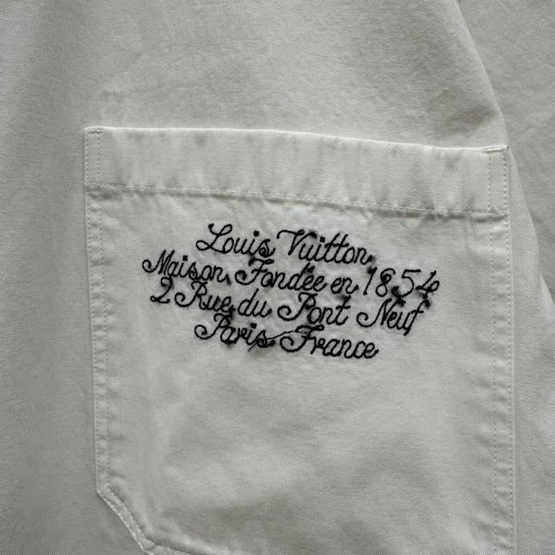 ルイヴィトン LOUIS VUITTON シャツ、ブラウス 半袖 NIGO エンベリッシュド 刺繍 コットン シャツ RM252M IKE HTS76W M 白 / ホワイト / white メンズ USED 古着 中古 50168554