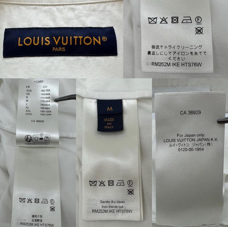 ルイヴィトン LOUIS VUITTON シャツ、ブラウス 半袖 NIGO エンベリッシュド 刺繍 コットン シャツ RM252M IKE HTS76W M 白 / ホワイト / white メンズ USED 古着 中古 50168554