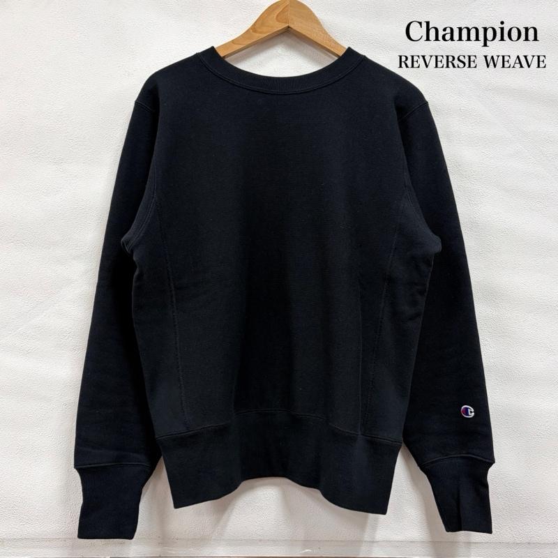 チャンピオン Champion トレーナー 長袖 REVERSEWEAVE リバースウィーブ プルオーバー スウェット トレーナー 裏起毛 WARMUP 目無し M 無地 X ワンポイント X ロゴ、文字 X 刺繍 黒 / ブラック / black メンズ USED 古着 中古 50168557