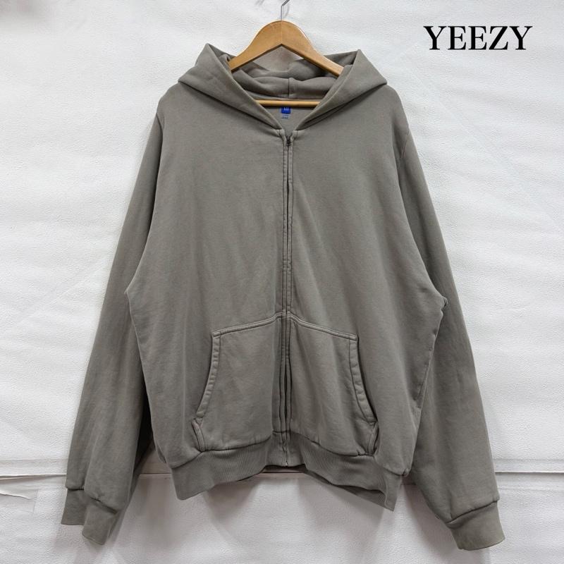 イージー YEEZY パーカー 長袖 GAP ダブルフェイス ジップアップ スウェット パーカー 無地 フーディー XL 無地 メンズ USED 古着 中古 50168559