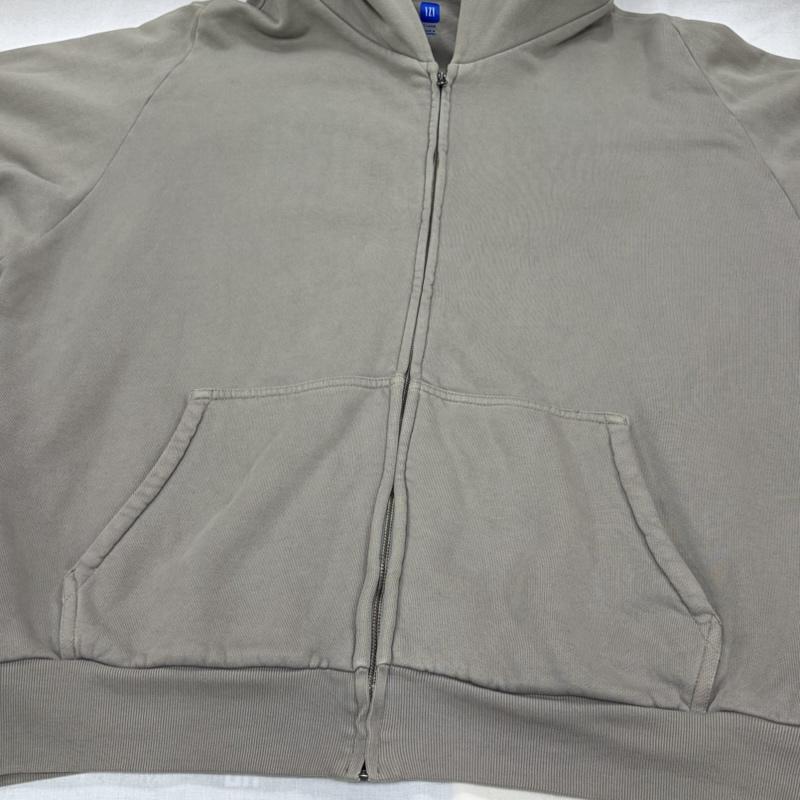 イージー YEEZY パーカー 長袖 GAP ダブルフェイス ジップアップ スウェット パーカー 無地 フーディー XL 無地 メンズ USED 古着 中古 50168559