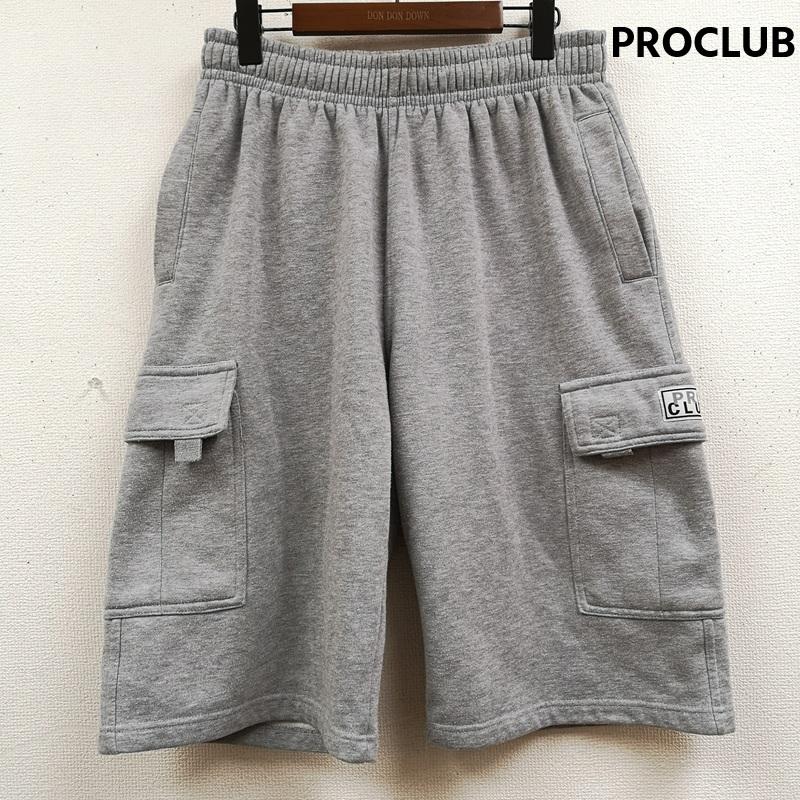 古着 USED パンツ ショートパンツ PROCLUB スウェット カーゴ ショート パンツ M 灰 / グレー / gray メンズ USED 古着 中古 50168562