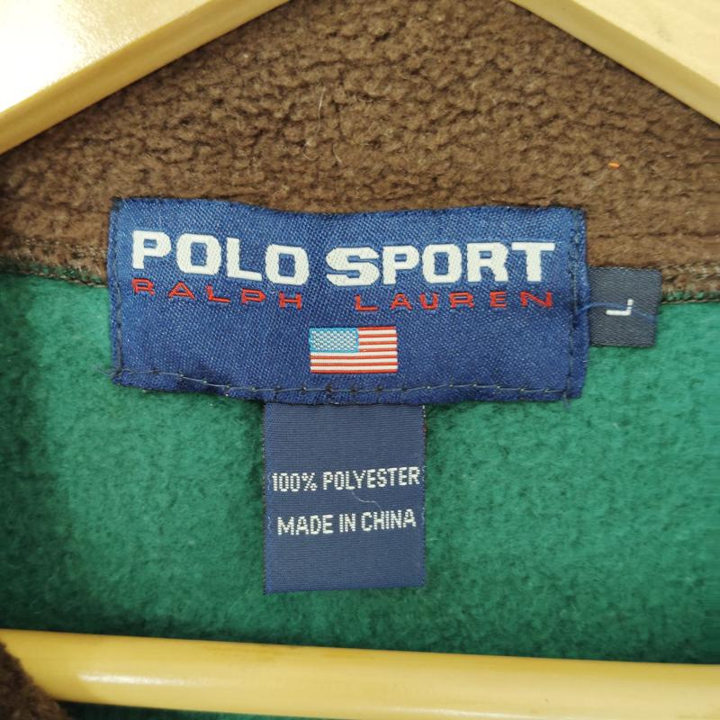 ポロラルフローレン POLO RALPH LAUREN トレーナー 長袖 POLO SPORT 90s ヴィンテージ フリース L 緑 / グリーン / green メンズ USED 古着 中古 50168567