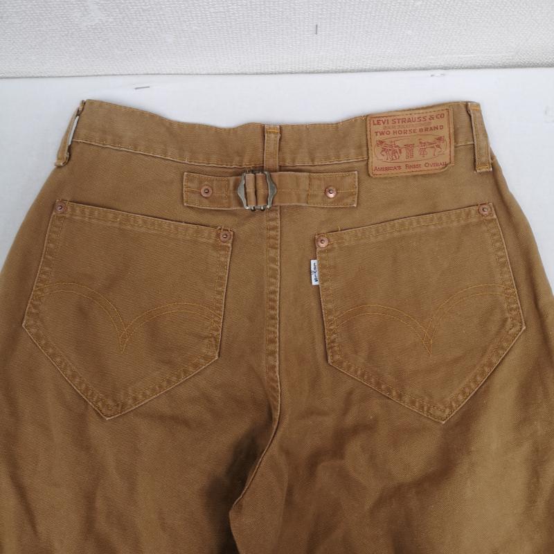 リーバイストラウスアンドコー Levi Strauss & co. パンツ ワークパンツ、ペインターパンツ 90s 日本製 シンチバック ジップフライ ワーク パンツ 856-34 28インチ 茶 / ブラウン / brown メンズ USED 古着 中古 50168570