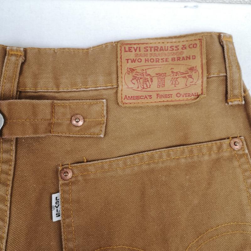 リーバイストラウスアンドコー Levi Strauss & co. パンツ ワークパンツ、ペインターパンツ 90s 日本製 シンチバック ジップフライ ワーク パンツ 856-34 28インチ 茶 / ブラウン / brown メンズ USED 古着 中古 50168570