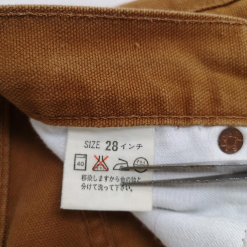リーバイストラウスアンドコー Levi Strauss & co. パンツ ワークパンツ、ペインターパンツ 90s 日本製 シンチバック ボタンフライ 白タブ 片面BigE ダック ワーク パンツ 704-34 28インチ 茶 / ブラウン / brown メンズ USED 古着 中古 50168571