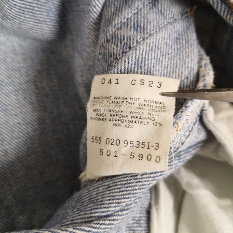 リーバイストラウスアンドコー Levi Strauss & co. パンツ デニム、ジーンズ 90s USA製 ストレートフィット ボタンフライ ボタン裏555 デニム パンツ 501-5900 30インチ インディゴ / インディゴ / Indigo メンズ USED 古着 中古 50168573