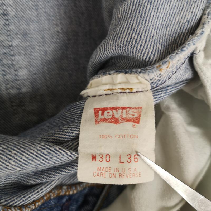 リーバイストラウスアンドコー Levi Strauss & co. パンツ デニム、ジーンズ 90s USA製 ストレートフィット ボタンフライ ボタン裏555 デニム パンツ 501-5900 30インチ インディゴ / インディゴ / Indigo メンズ USED 古着 中古 50168573