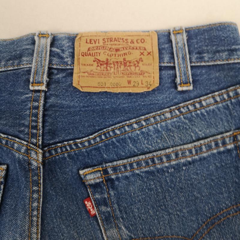 リーバイストラウスアンドコー Levi Strauss & co. パンツ デニム、ジーンズ ボタンフライ レギュラー ストレート デニム パンツ ジーンズ 501-0000 29インチ インディゴ / インディゴ / Indigo メンズ USED 古着 中古 50168575