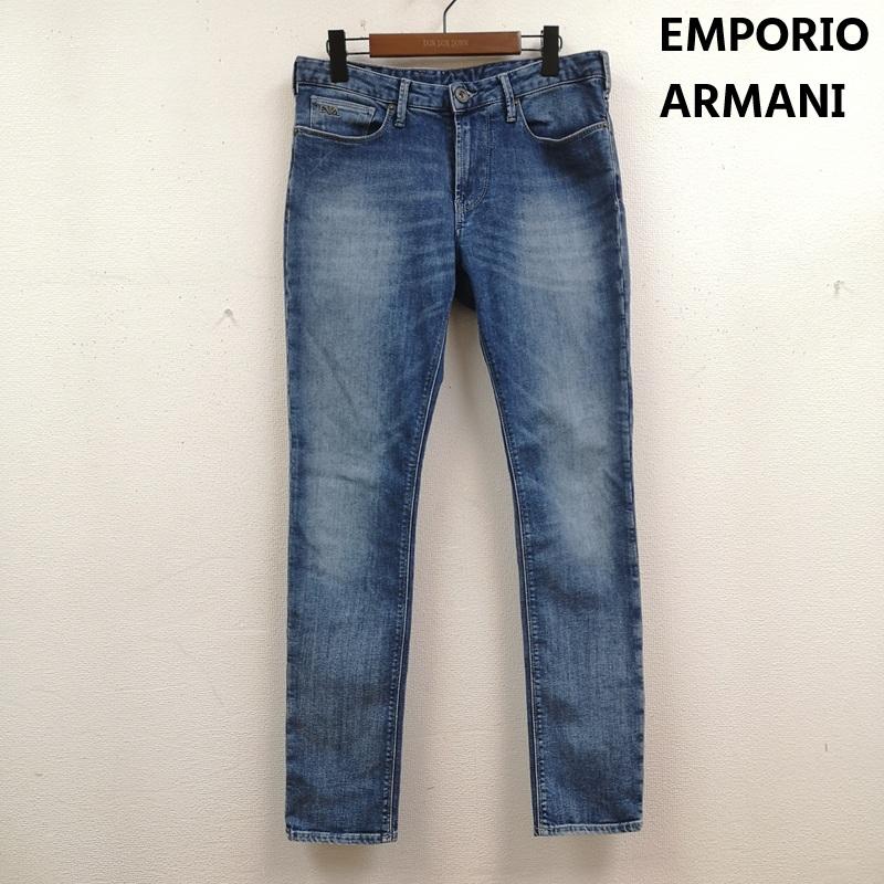 エンポリオアルマーニ EMPORIO ARMANI パンツ デニム、ジーンズ ジップフライ テーパード スリム フィット ジーンズ デニム パンツ 6H1J06 30インチ インディゴ / インディゴ / Indigo メンズ USED 古着 中古 50168577