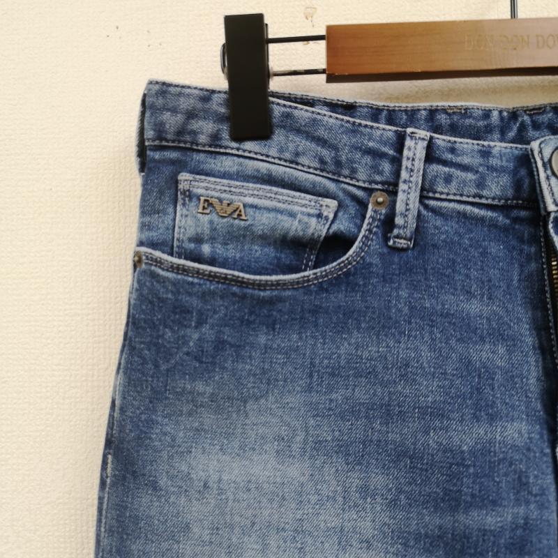 エンポリオアルマーニ EMPORIO ARMANI パンツ デニム、ジーンズ ジップフライ テーパード スリム フィット ジーンズ デニム パンツ 6H1J06 30インチ インディゴ / インディゴ / Indigo メンズ USED 古着 中古 50168577