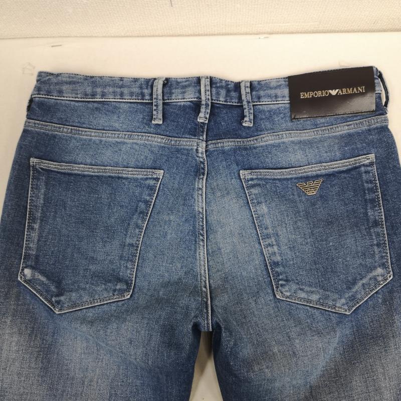 エンポリオアルマーニ EMPORIO ARMANI パンツ デニム、ジーンズ ジップフライ テーパード スリム フィット ジーンズ デニム パンツ 6H1J06 30インチ インディゴ / インディゴ / Indigo メンズ USED 古着 中古 50168577
