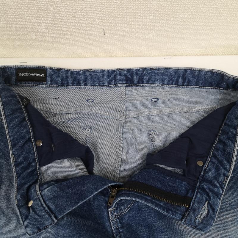 エンポリオアルマーニ EMPORIO ARMANI パンツ デニム、ジーンズ ジップフライ テーパード スリム フィット ジーンズ デニム パンツ 6H1J06 30インチ インディゴ / インディゴ / Indigo メンズ USED 古着 中古 50168577