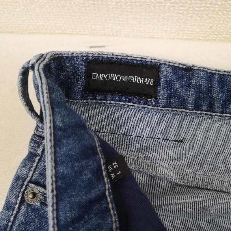 エンポリオアルマーニ EMPORIO ARMANI パンツ デニム、ジーンズ ジップフライ テーパード スリム フィット ジーンズ デニム パンツ 6H1J06 30インチ インディゴ / インディゴ / Indigo メンズ USED 古着 中古 50168577